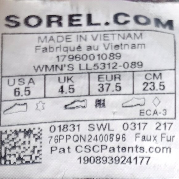 Sorel Tivoli II Women's Size US 6.5 Gray Faux Fur Waterproof Boots LL5312-089. - Picture 10 of 12